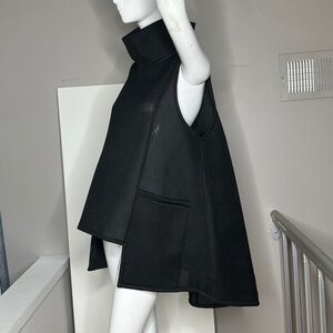 Takara Sz S/M Black Semi Structured Mesh Asymmetrical Rudi Vest Pullover Top